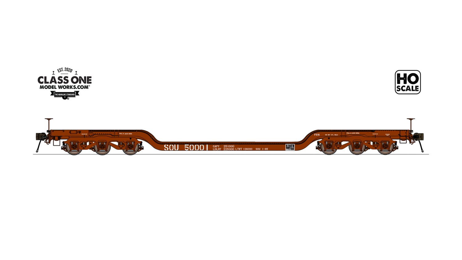 Class One Model Works GSC Heavy Duty Flatcar – SOUTHERN