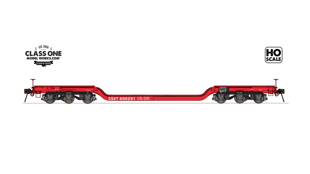 Class One Model Works GSC Heavy Duty Flatcar – CSX