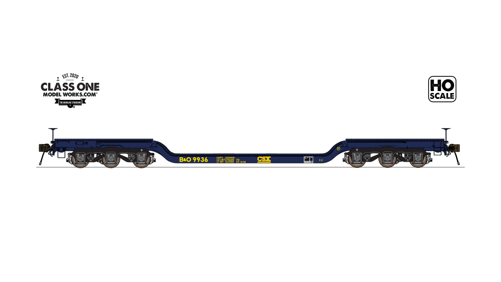 Class One Model Works GSC Heavy Duty Flatcar – BALTIMORE &amp; OHIO / CSX #9936