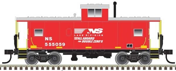 Atlas Standard-Cupola Caboose - Ready to Run - Master(R) -- Norfolk Southern 555555 (red, white)