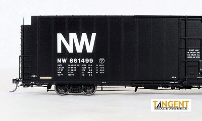 Tangent Norfolk &amp; Western (NW) “Delivery 1-1978” Greenville 86′ Double Plug Door Box Car