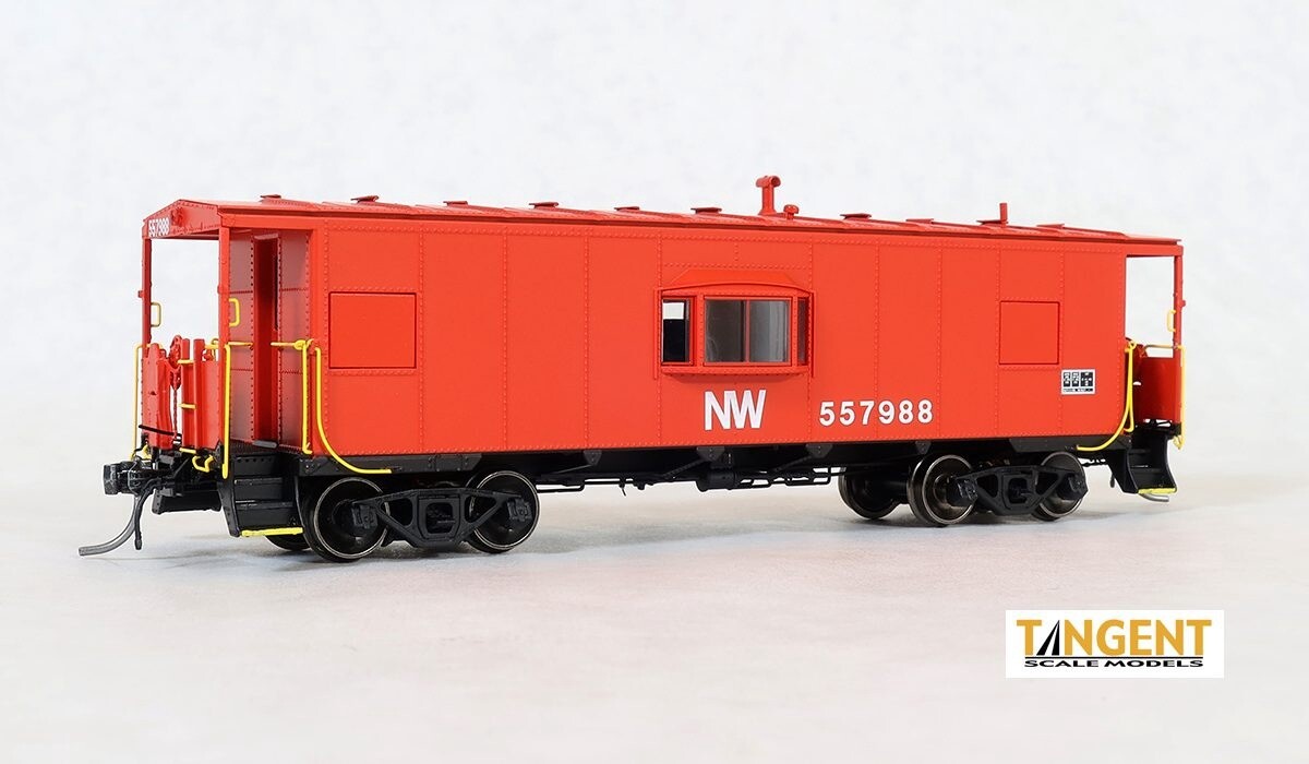 Tangent Norfolk &amp; Western (NW) Red Repaint 1982+ DSI/SLCC Bay Window Caboose #557988
