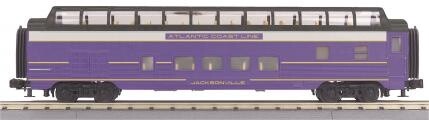 MTH O Gauge RailKing 60&#39; ACL Streamlined Full-Length Vista Dome Car