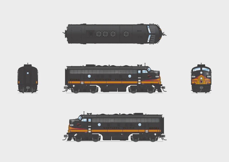 HO NP EMD F7 A/B #6008A/B