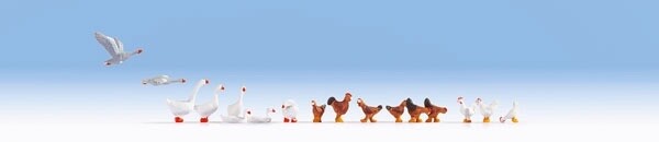HO Chickens &amp; Geese