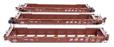 Walthers Mainline 53' Articulated Well Cars (3-PK) BNSF #211621