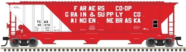 N Scale Trainman  4750 Covered Hopper TCAX, Road Number: 60073