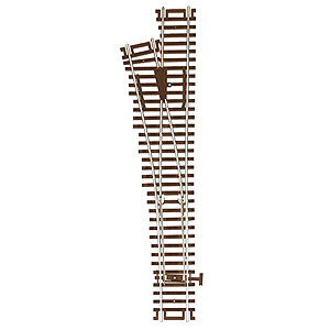 Code 83 Custom-Line(R) Turnout w/Nickel-Silver Rail &amp; Brown Ties -- #4 Left Hand