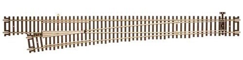 Code 83 Custom-Line(R) Mark IV Turnout w/Nickel-Silver Rail &amp; Brown Ties -- #8 Left Hand