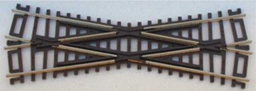 Code 83 Crossing - Nickel Silver with Brown Ties -- 19 Degrees