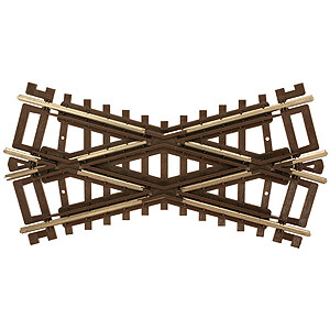 Code 83 Crossing - Nickel Silver with Brown Ties -- 30 Degrees