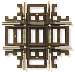 Code 83 Crossing - Nickel Silver with Brown Ties -- 90 Degrees