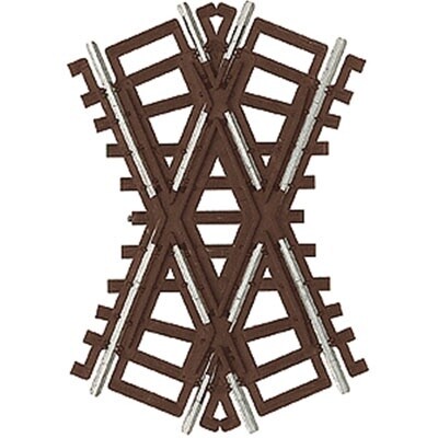 Code 83 Crossing - Nickel Silver with Brown Ties -- 25 Degrees