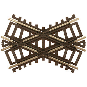 Code 83 Crossing - Nickel Silver with Brown Ties -- 45 Degrees