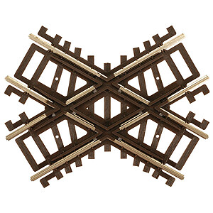Code 83 Crossing - Nickel Silver with Brown Ties -- 60 Degrees