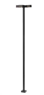 HO Scale Four-Arm Square LED Light 3-Pack -- Black (cool white LED) 30 Scale Feet Tall