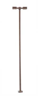 HO Scale Double-Arm Square LED Light 3-Pack -- Bronze (warm white LED) 30 Scale Feet Tall
