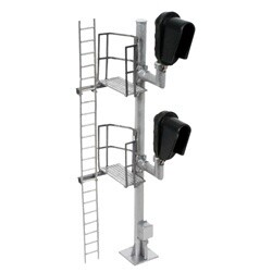 HO SCALE SIGNAL HOODED MODERN [DOUBLE HEAD-LEFT]