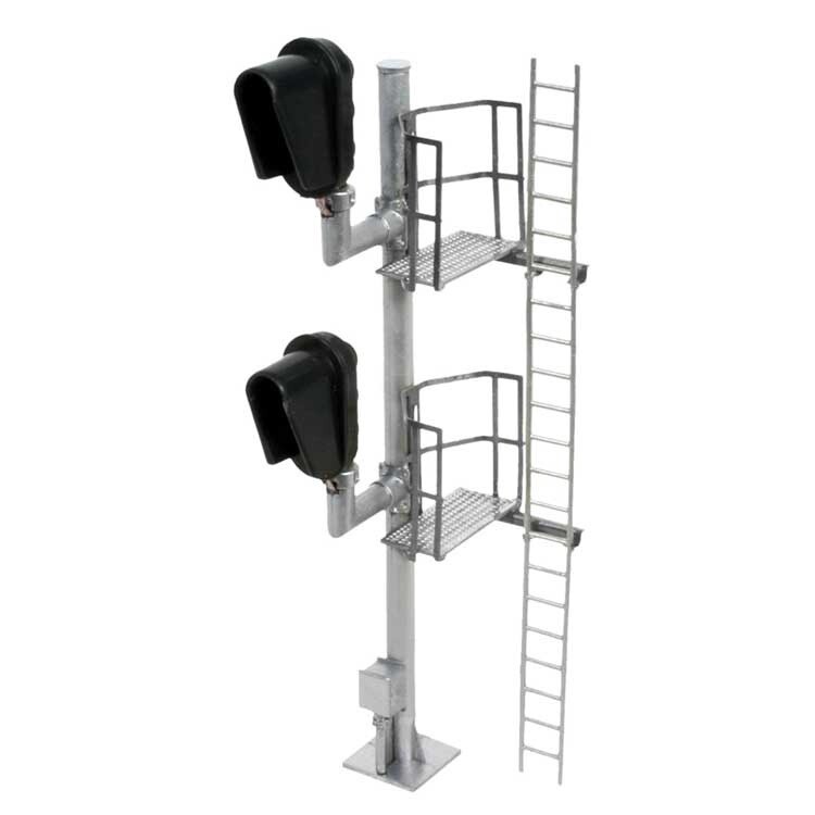 Double-Head Modern Hooded Signal - All Scales Signal System -- Right Hand