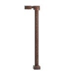 N SCALE SINGLE ARM SQUARE LIGHT, BRONZE, 15FT, COOL WHITE LED [3-PACK]