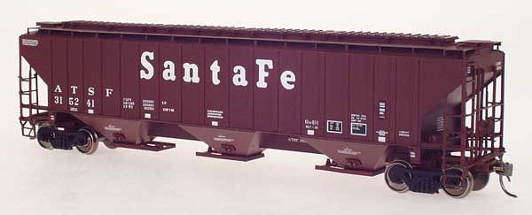 Intermountain HO 4750 CU FT 3-BAY RIB SIDED HOPPER SANTA FE, Road Name: 313442