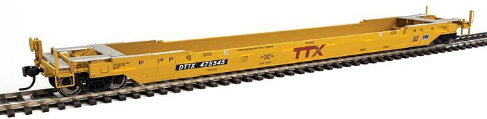 WALTHERS PROTO GUNDERSON REBUILT A-P 53&#39; WELL CAR TTX DTTX, Road Number: #470847