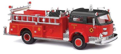 Busch 1968 American LaFrance Closed-Cab Pumper - Assembled -- Fire Department (red, black)