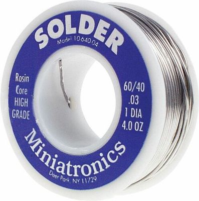 Miniatronics 60/40 Rosin Core Solder -- 4oz 113g