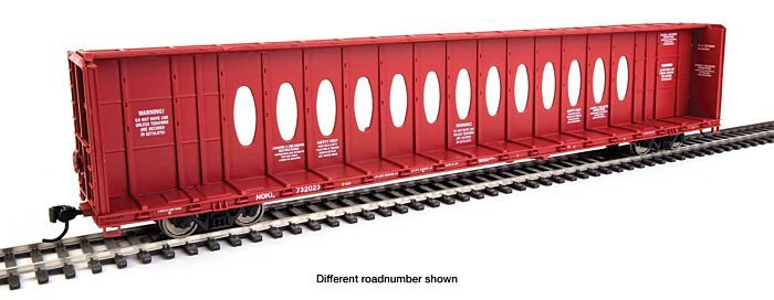 Walthers Mainline 72&#39; Centerbeam Flatcar w/Opera Windows - Ready to Run -- Northwestern Oklahoma Railroad NOKL