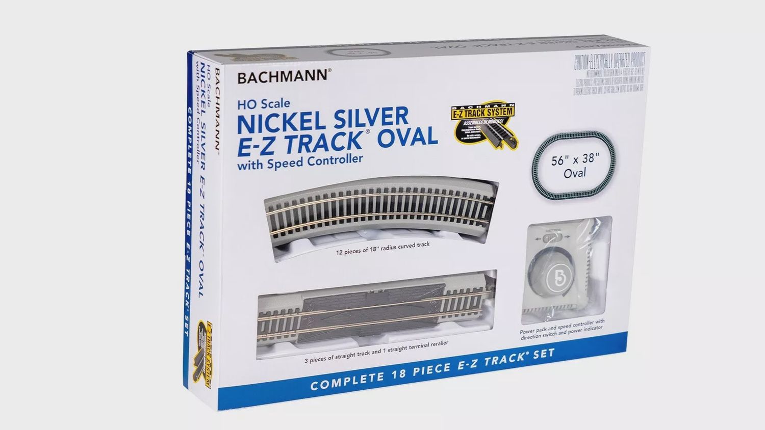 Bachmann 44551 HO Scale Nickel Silver E-Z Track Oval Layout Starter Pack