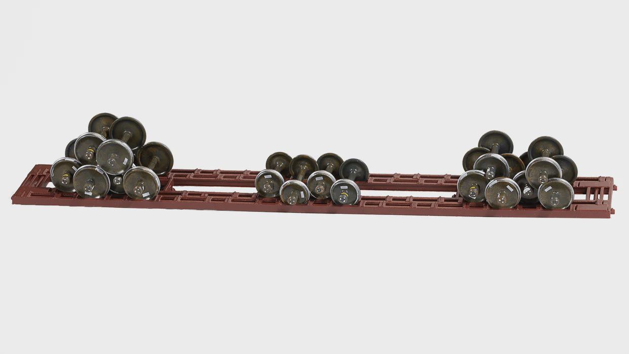Class One Model Works WHEEL RACK FOR 50-FT CAR WITH 16 ASSORTED WHEELSETS