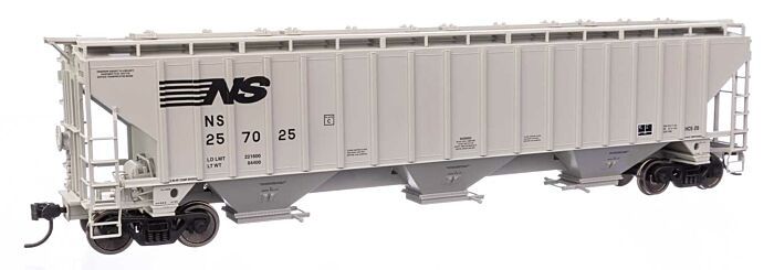 Walthers 57&#39; Trinity 4750 3-Bay Covered Hopper - Ready to Run -- Norfolk Southern, Road Number: 257025