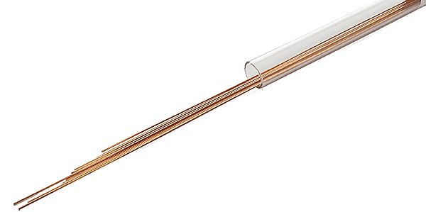Tichy Phosphor-Bronze Wire - 8&quot; 20.3cm Long -- .020&quot; .05cm Diameter pkg(12)