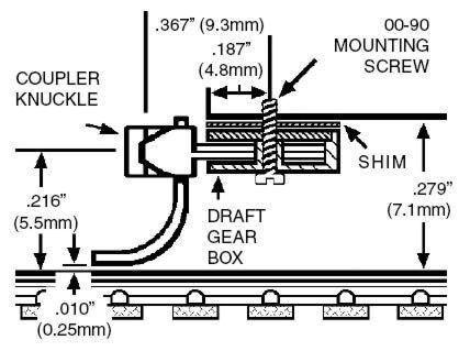 Micro Trains - Kato Coupler Conversion -- Fits SD40, Medium Shank - Assembled 2 Pairs