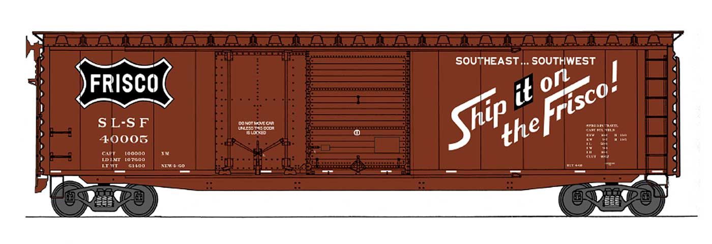 InterMountain HO 50&#39; Double Door Boxcar - Frisco