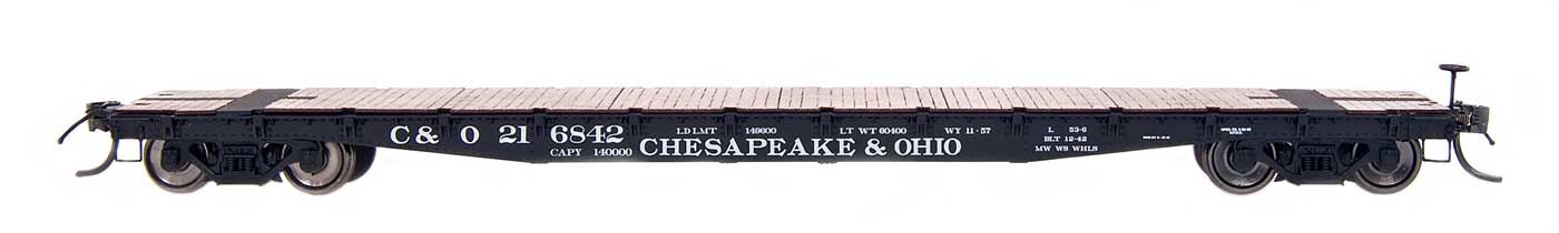 InterMountain HO 53&#39;6&#39; AAR 70 Ton Flat Car - Chesapeake &amp; Ohio