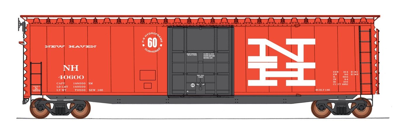 InterMountain HO 50&#39; PS-1 Single Door Boxcar - New Haven