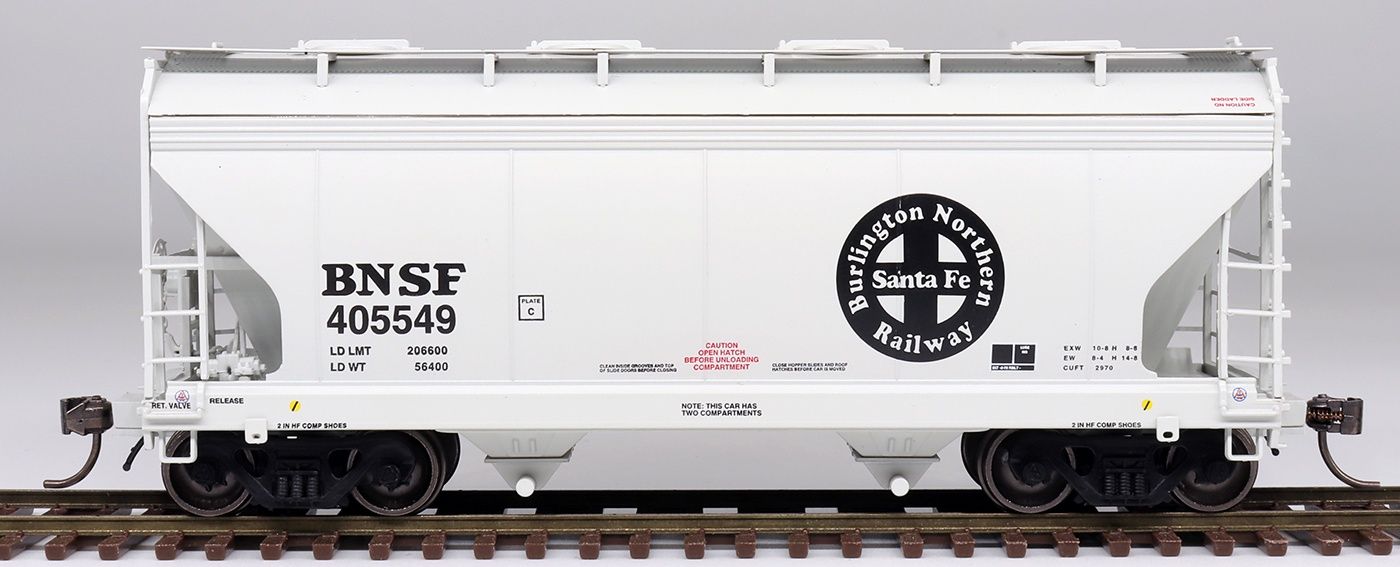 InterMountain HO ACF Center Flow 2 Bay Hopper - BNSF - Round Logo