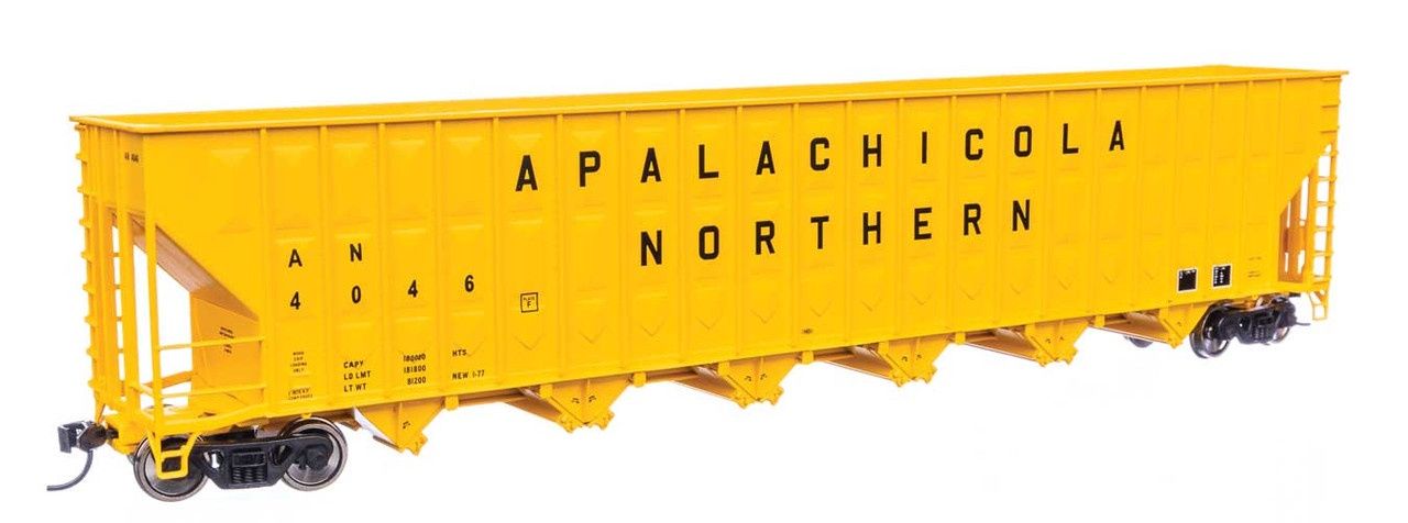 Walthers Mainline HO 73&#39;3&quot; Greenville 7,000 Cubic Foot Wood Chip Hopper Apalachicola Northern AN