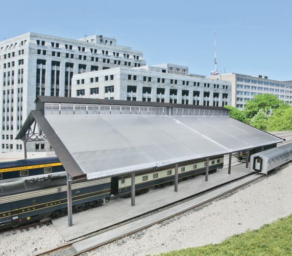 Train Shed with Clear Roof -- Kit: 22-3/8 x 11-9/16 x 6-1/4&quot; 56.8 x 29.3 x 15.8cm