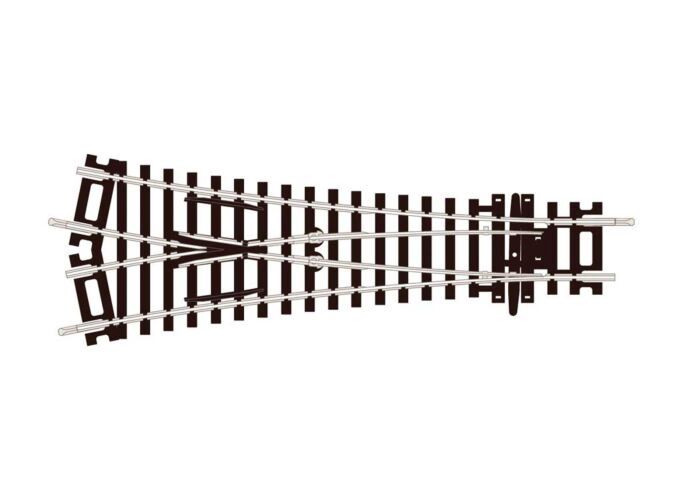 Peco - Code 100 Setrack -- Medium-Radius Wye Insulfrog 6-11/16&quot; 170mm Long, 33-27/32&quot; 85.96cm Radius