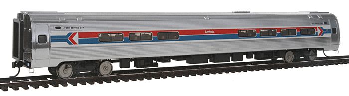 Walthers Proto - 85&#39; Amfleet I Amcafe - Lighted - Ready To Run -- Amtrak(R) (Phase I, 2 Arrows)