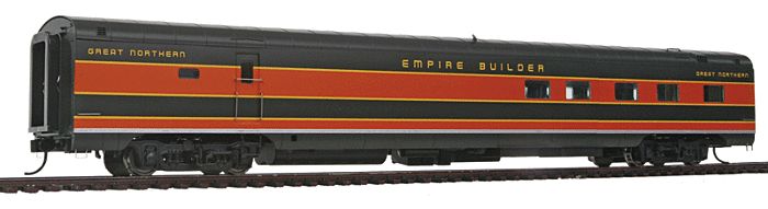 Walthers Proto - 85&#39; ACF Ranch Coffee Shop Lounge - Lighted - Empire Builder -- Great Northern (Omaha Orange, green)