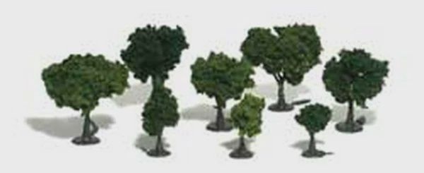 Woodland Scenics - Green Deciduous Realistic Trees (Pack of 23).