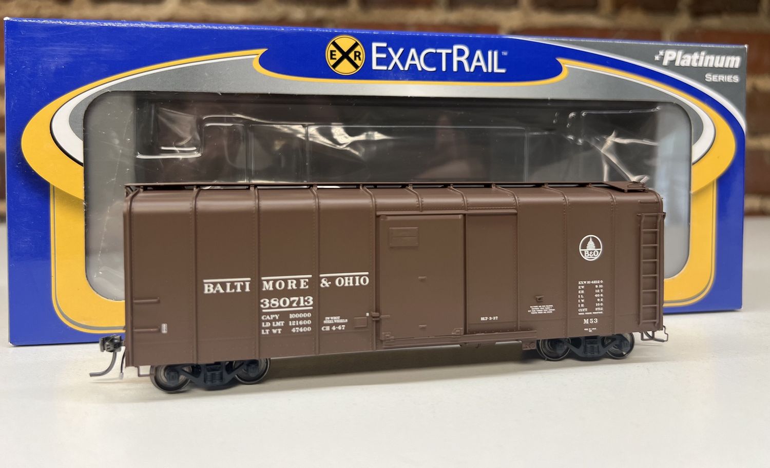 ExactRail - B&amp;O M-53 Wagontop Boxcar - Wartime Kuhler