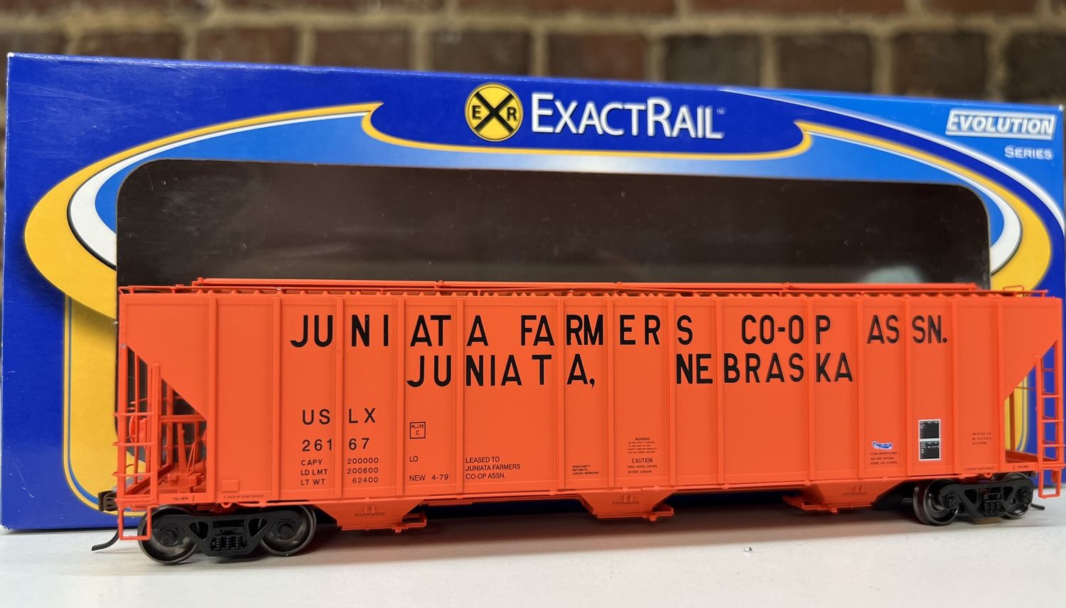 ExactRail - Evans 4780 Covered Hopper - Juniata Farmers CO-OP