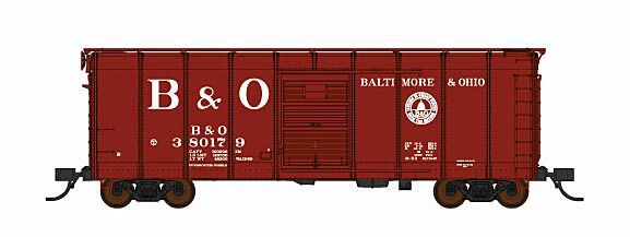 Fox Valley Models - N Scale B&amp;O Class M-53 Wagontop Boxcar w/Youngstown Doors - Ready to Run -- Baltimore &amp; Ohio