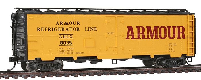 Walthers Mainline 40&#39; Steel Meat Reefer - Ready To Run -- Armour ARLX #8035