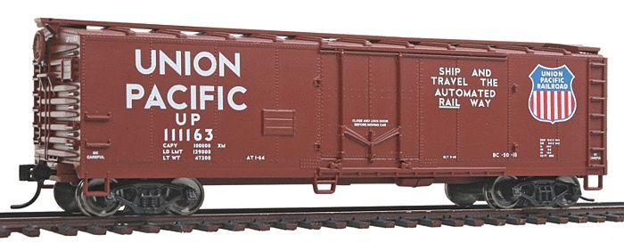 Walthers Mainline 40&#39; Plug-Door Boxcar - Ready to Run -- Union Pacific(R) #111163
