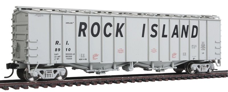 Walthers Mainline-50&#39; 2-Bay Airslide Covered Hopper - Ready To Run -- Rock Island